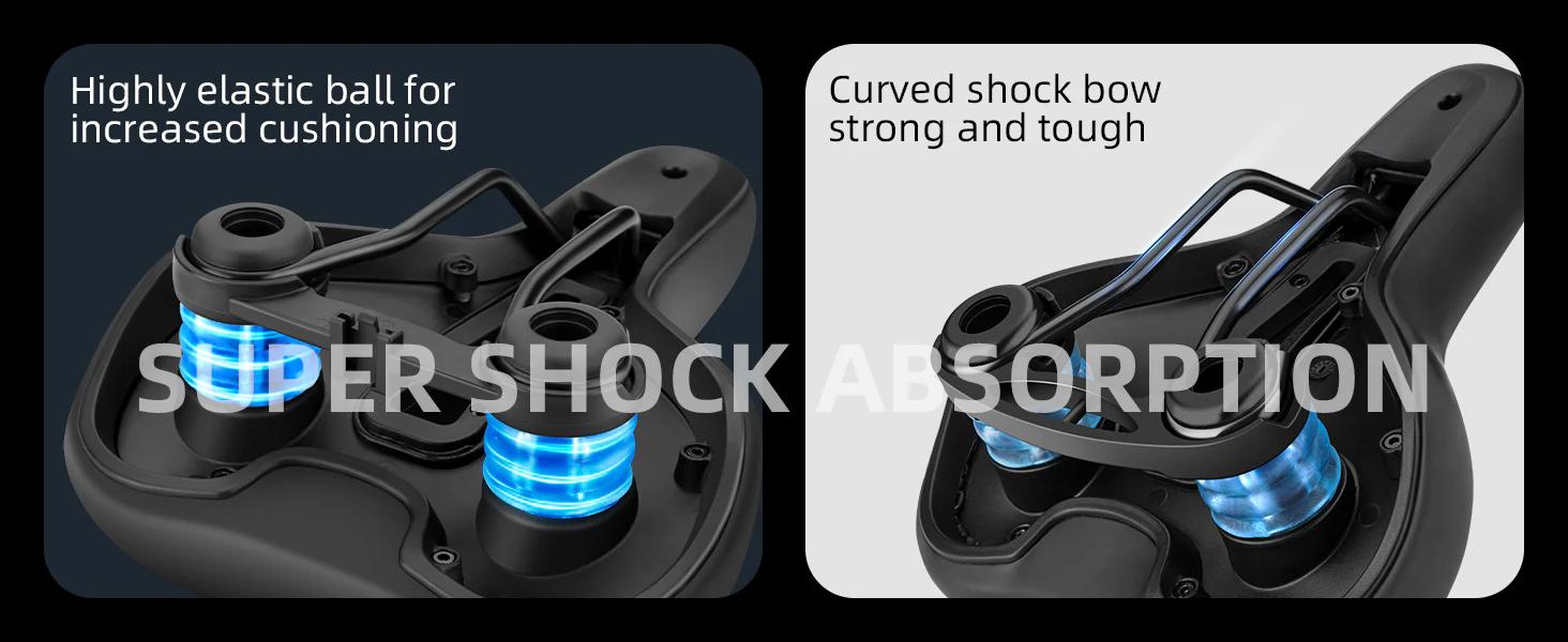 ROCKBROS Comfort Gel Bike Seat Breathable Waterproof Saddle Cruiser/Mountain/Fat Bikes