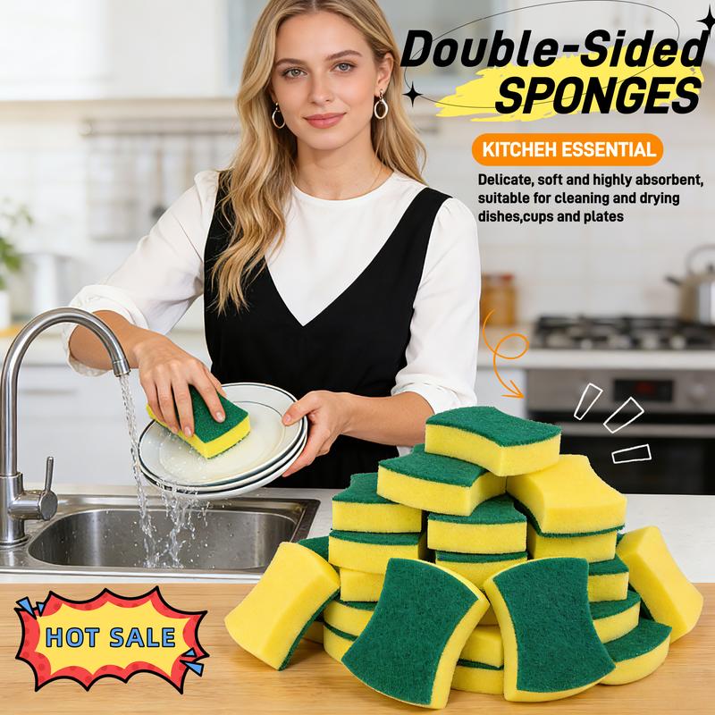 Traceless Dishwashing Sponge - Powerful Cleaning Mat, Quickly and Efficiently Removes Stubborn Stains, Daily Use | Strong Cleaning Effect | Durable Dishwashing Sponge