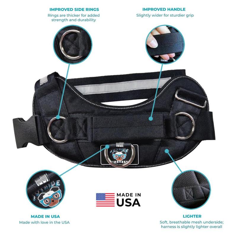 Joyride LUXE Dog Harness Made in the USA, Premium Quality with Side Rings, 3 Leash Attachment Points, Reflective Features for Large and Small Dogs Joyride LUXE Dog Harness Made in the USA, Premium Quality with Side Rings, 3 Leash Attachment Points, Reflective Features for Large and Small Dogs