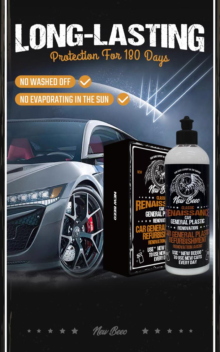 Car plastic polish: a refurbishment agent used to polish plastic parts such as engine compartments, interiors, and rearview mirrors