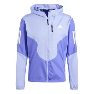 adidas Mens Own The Run Aeroready Jacket Athletic Outerwear Casual - Blue