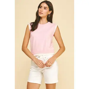 Pink Layered Knit Top