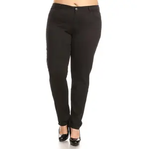 Plus Size Cotton Stretch Pant PK-226-BLACK