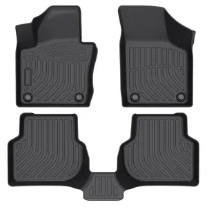 KELCSEECS Volkswagen VW Jetta 12-18 Floor Mats, All-Weather TPE Front & Rear Row & Trunk Mats  Accessories Non-Slip Custom Fit Waterproof Easy Clean Eco-Friendly Safe Durable 3D Laser Scans