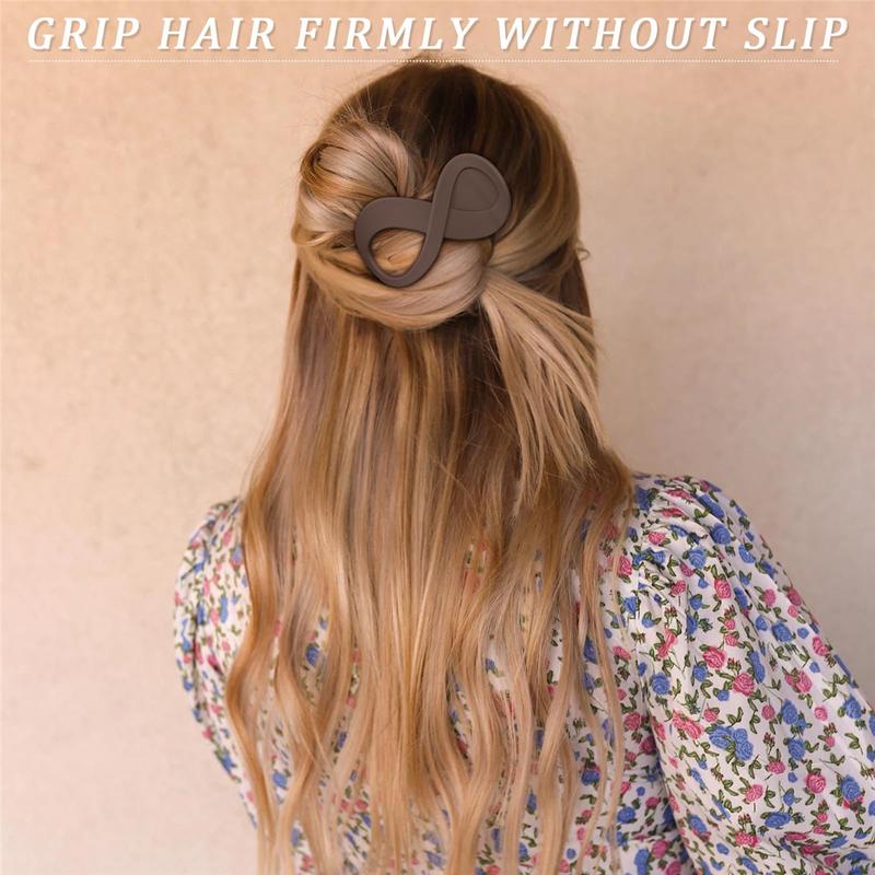 Fashion French Flat Hair Clips for Women 6-piece Suit Elegant Flat Claws for Thin Thick Hair Strong Hold No Slip Grip Hair Claw Clips for Women Girls