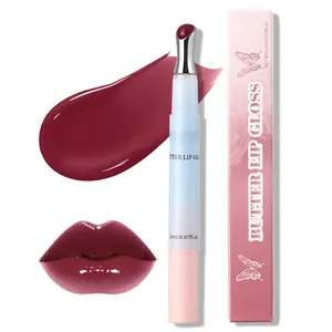 Butter Lip Gloss Hydrating & Moisturizing Lipgloss with Metal Tip Lightweight Non-Sticky Smooth Nourishing for High-Shine Finish 02 Grape Jelly Lipstick Makeup