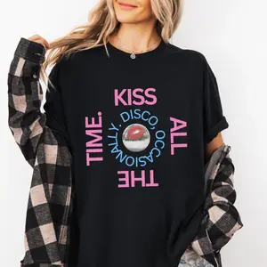 Kiss All The Time New Album Retro Unisex Tshirt, Disco Occasionally Sweatshirt, Harry Album Merch Tour Concert Hoodie, Unisex Sweater Pullover Tee