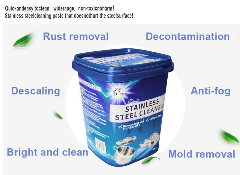 LlAPU stainless steel cleaning paste multi-function rust remover decontamination agent pot bottom black scale remover universal cleaner