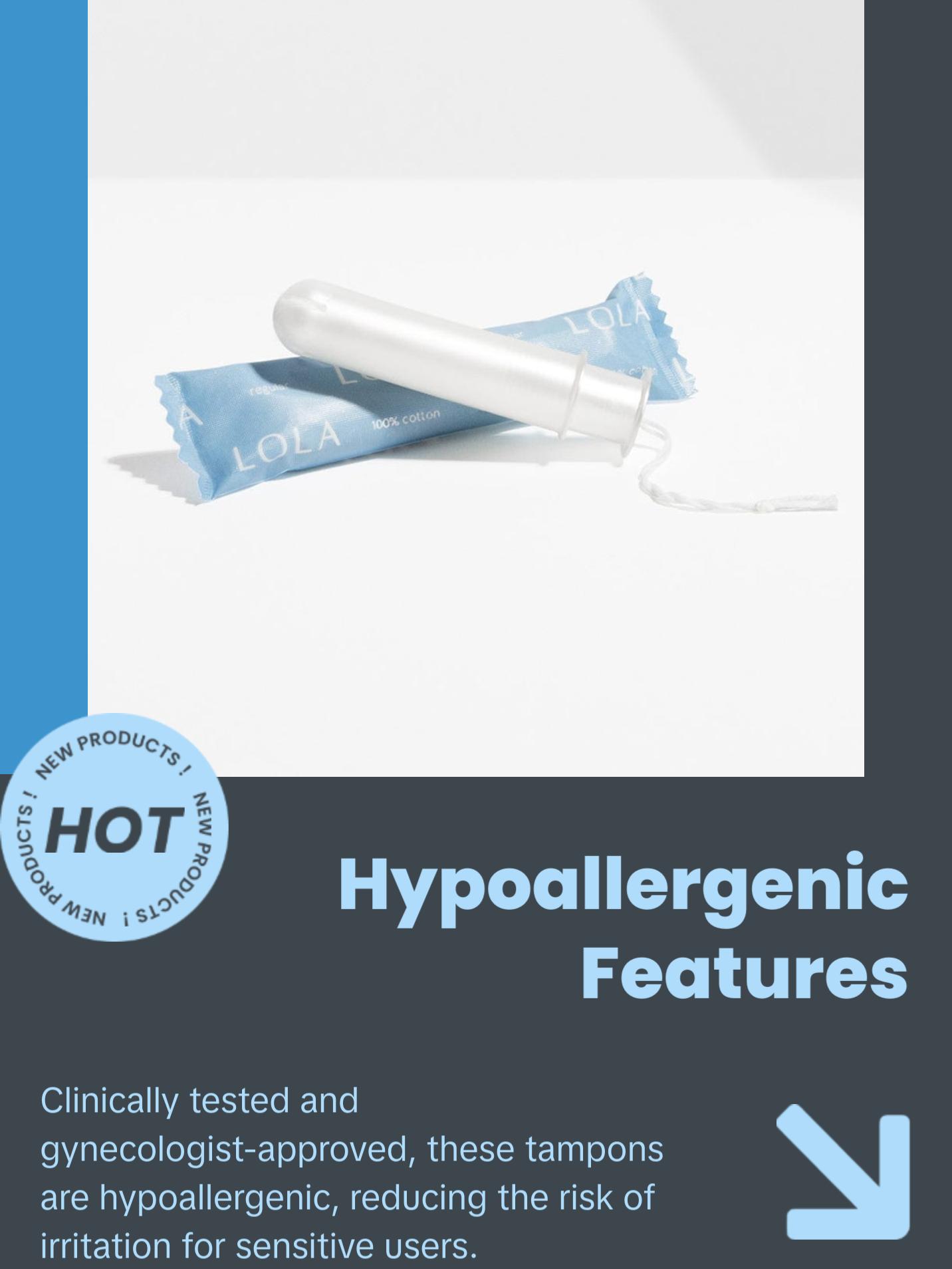 LOLA Regular Organic Cotton Tampons 16ct | 360-Degree Leak Protection | BPA-Free Plastic Applicator | HSA FSA Approved | 100% Natural Absorbent Cotton | Period Care