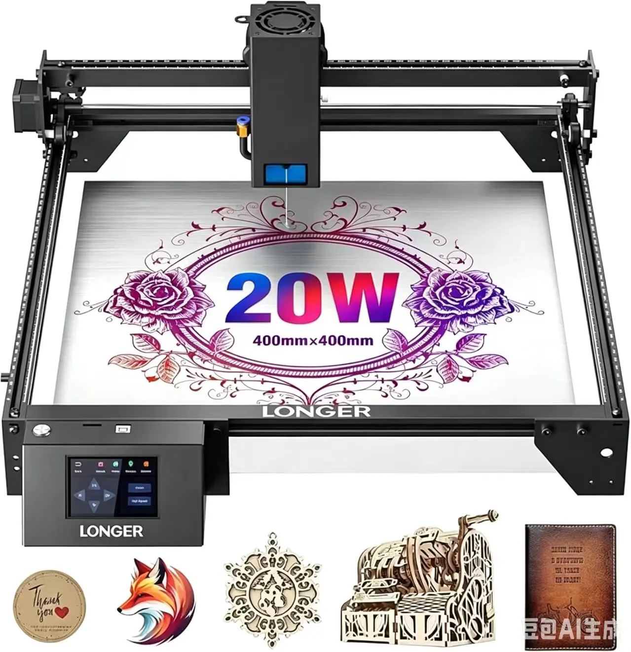 LONGER RAY5 Laser Engraver 20000mW Laser Cutter 130W CNC Laser Cutter with 3.5"Touch Screen Laser Engraving Machine DIY Engraver Tool for Metal Glass Wood Leather Laser Class ii