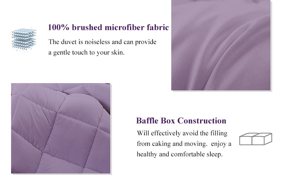 Super King Down Alternative Comforter All-Season with Corner Tabs Duvet Cover Puffed Quilt Bedding Set Soft 250 GSM Polyester Cooling Warmth