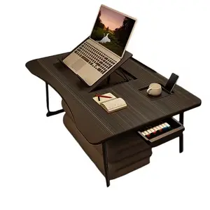 Laptop Bed Desk with Cup Holder & Drawer, Foldable Lap Desk with Phone Holder for Bed, Couch, Home Office & Breakfast Tray