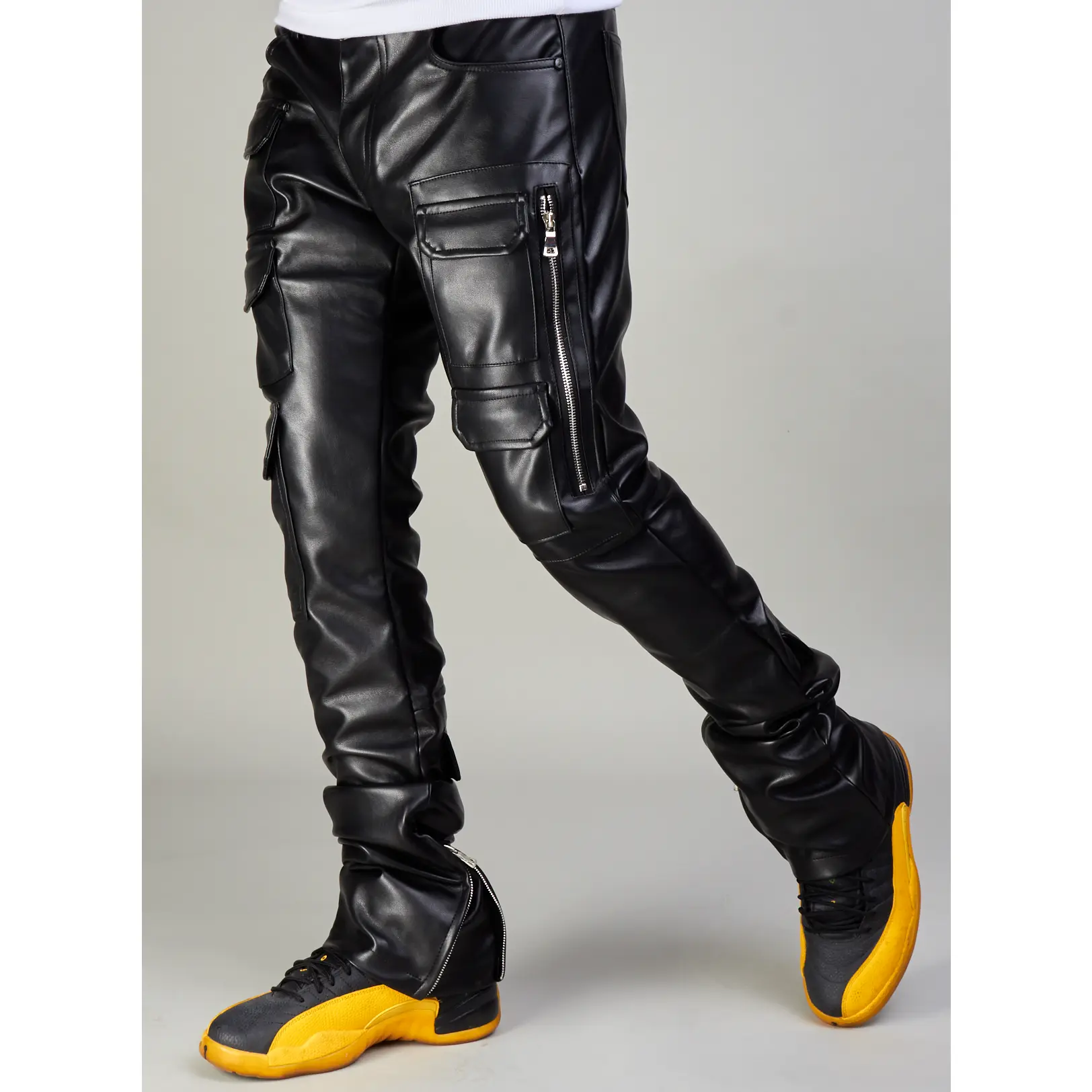 NME Jeans - Monty PU Leather - Black - 551