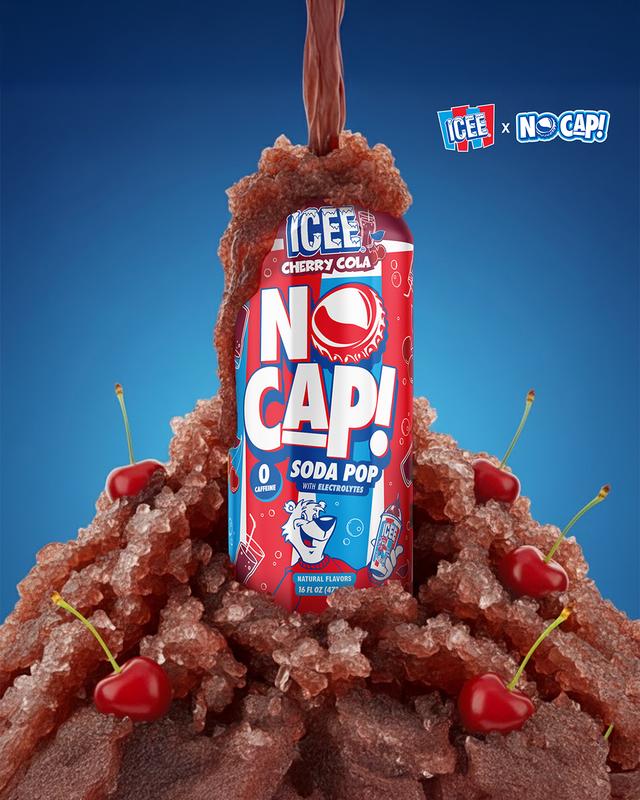 ICEE Cherry Cola Flavor NO CAP! Soda Pop