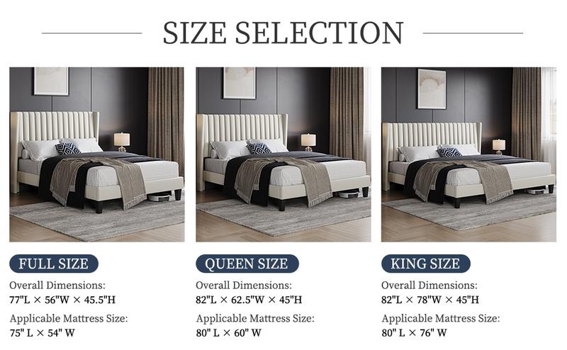 Yaheetech Queen Bed Frame Upholstered Platform Bed with Fabric Headboard, Wing Edge Design/Non-Slip and Noise-Free/Wooden Slats Support/No Box Spring Needed/Easy Assembly Yaheetech Queen Bed Frame Upholstered Platform Bed with Fabric Headboard, Wing Edge Design/Non-Slip and Noise-Free/Wooden Slats Support/No Box Spring Needed/Easy Assembly