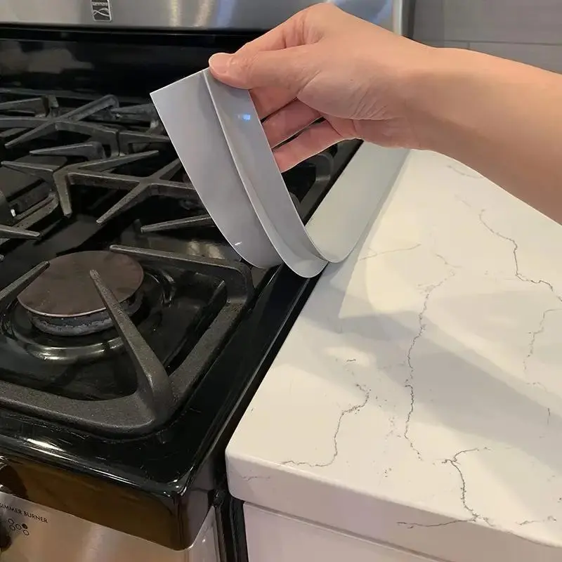 Silicone Gas Stove Counter Gap-Cover, Waterproof & Heatproof Gap Covers， Gap-Seal for Kitchen, Easy-Clean & Oil-Resistant Countertop & Stove Gap-Cover