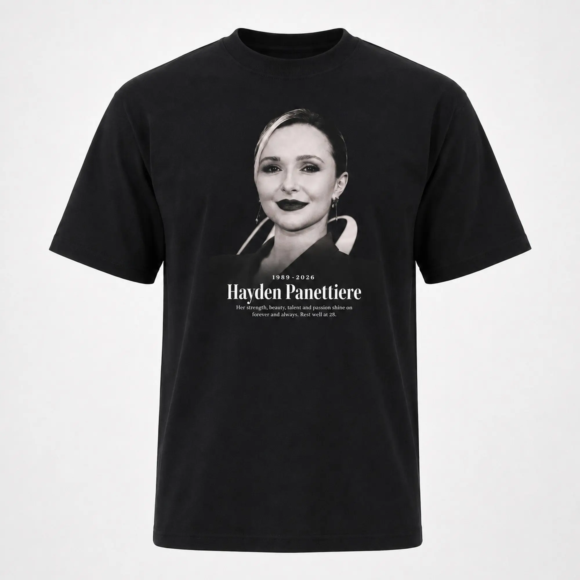 Youth & Adults Hayden Panettiere 1989 2026 Memorial T-Shirt