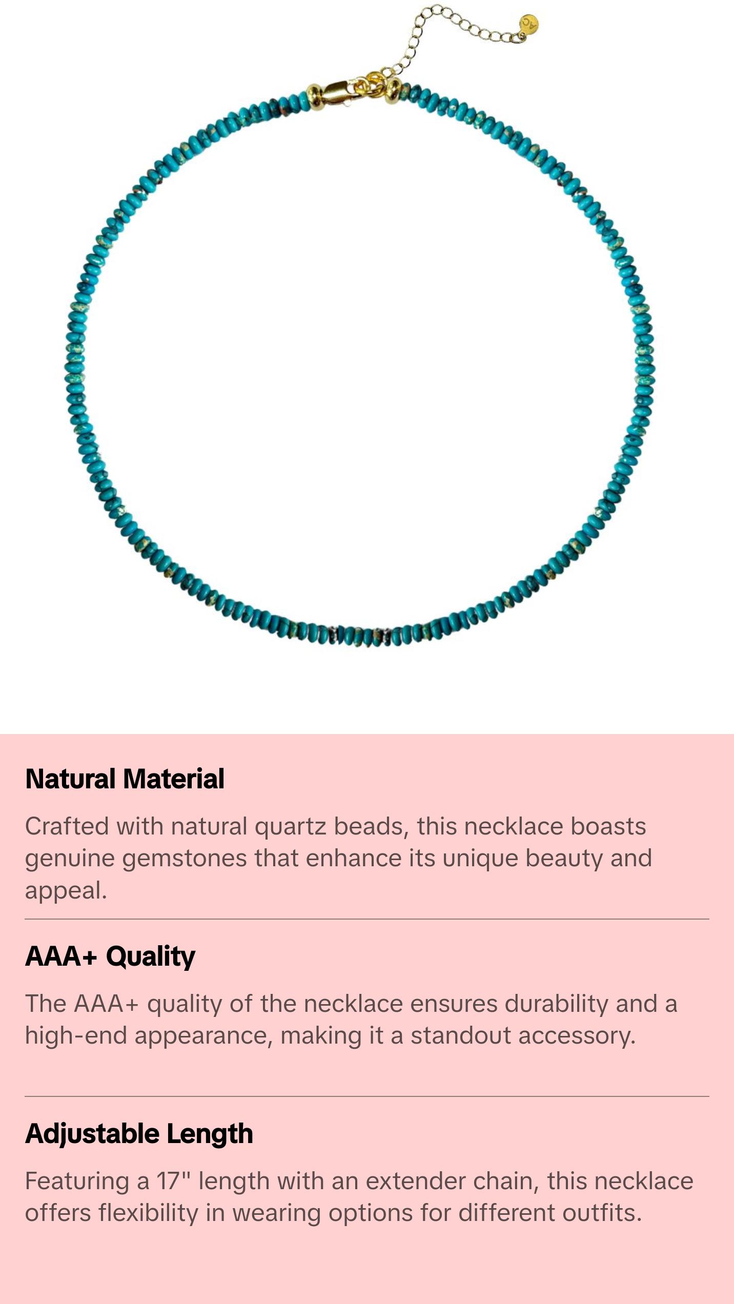 Micro Beaded Necklace - Turquoise