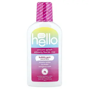 Hello Unicorn Splash Acticavity Fluoride Rinse, Bubble Gum, 16 fl oz (473 ml)