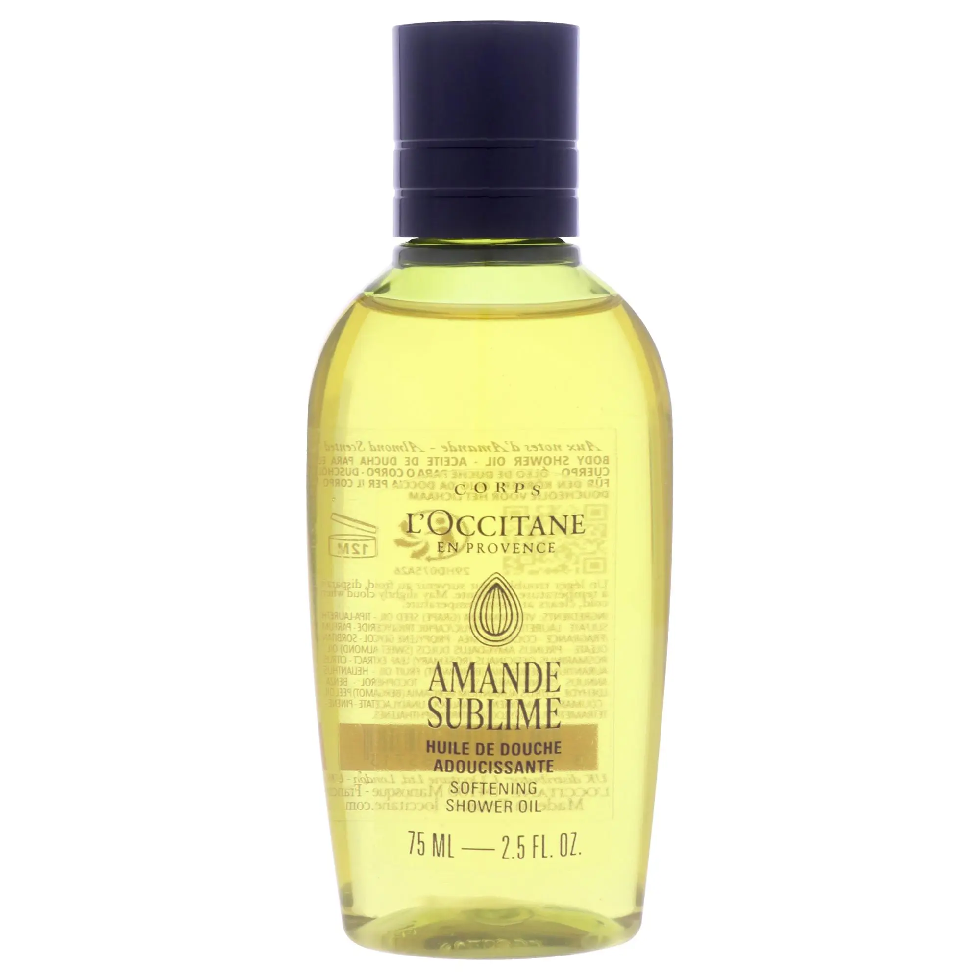 Almond Sublime Softening Shower Oil by LOccitane for Unisex - 2.5 oz Shower Oil