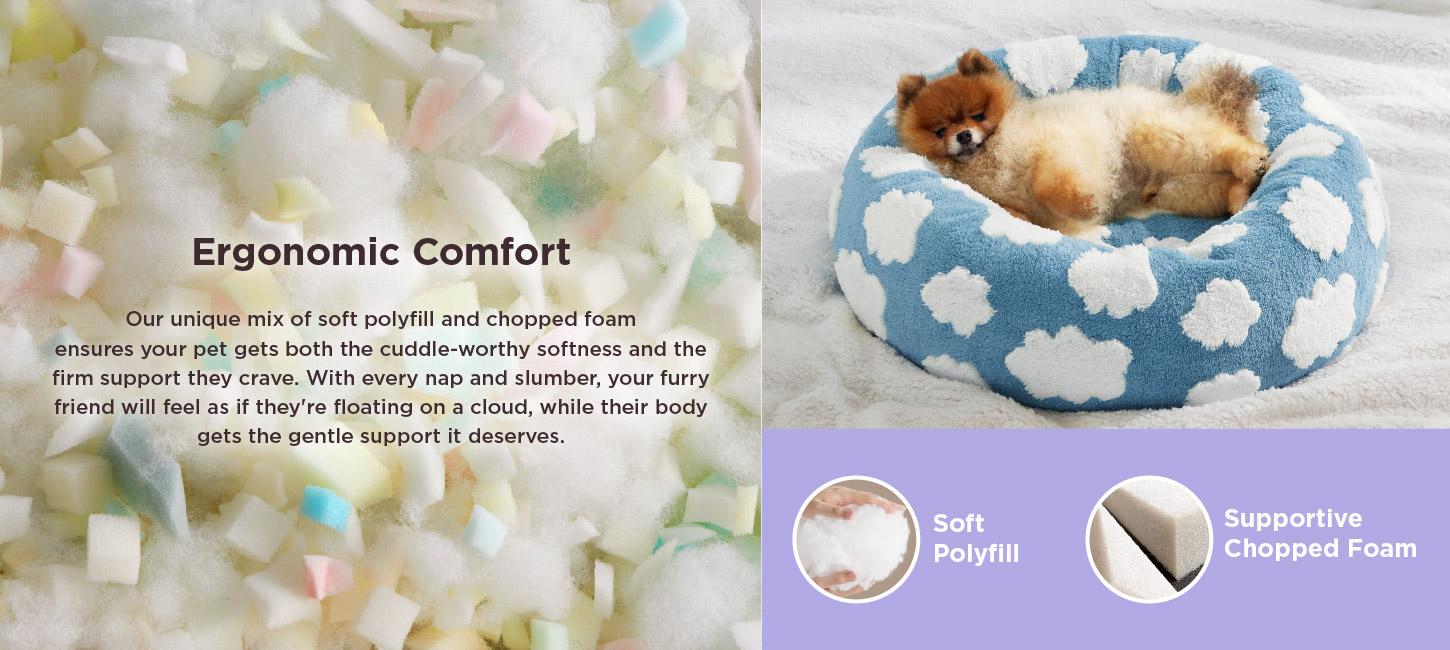 Lesure Warm Donut Bed - Cozy Fluffy Calming Bed for Small/Medium/Large Dogs & Cats, TikTokShopBlackFriday Choice, Soft Plush Round Pet Bed for Winter Comfort, Washable, Anti-Slip Bottom, Camas para Perros, Pet Supplies Bedding