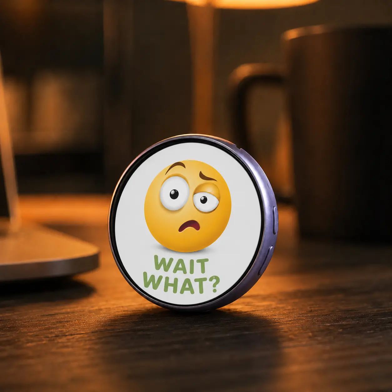 Custom Digital Mood Badge, Smart Emoji Button Pin, Bluetooth Rechargeable Clip On Badge for Hat, Bag, Jacket, Office, Teacher, Coworker Gift