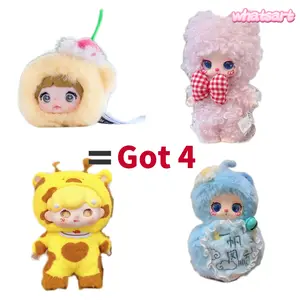 【4 blind boxes for $29.99 】Nommi 100% Sweetness + Liila's Magic FULU(no box) + Liila's Lucky Cat + Baby Billie V2 soft toy bag(no box), New Year gift, holiday gift, home decoration, plush toy blind box