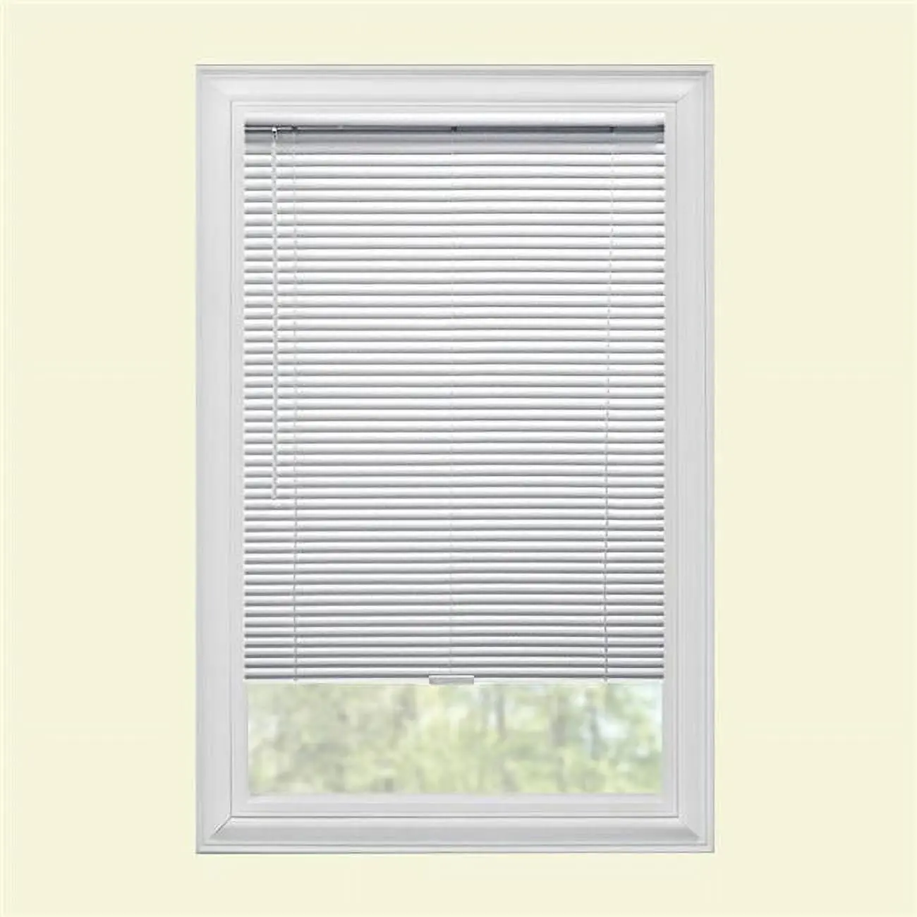 Safe Styles UBK255X48WT Cordless Vinyl Window Blinds - 25.5x48 in, Plantation Design, Privacy Focus, Room-Darkening for Home/Office, Blinds For Windows, Windows