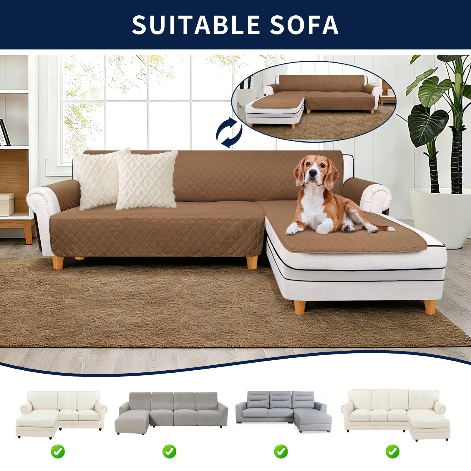 Easy-Going Sectional Couch Covers, L Shape Sofa Cover Reversible Washable Sofa Slipcover, Water-Resistant Furniture Protector Sofa Blanket for Pets Kids, Livingroom, Homedecor