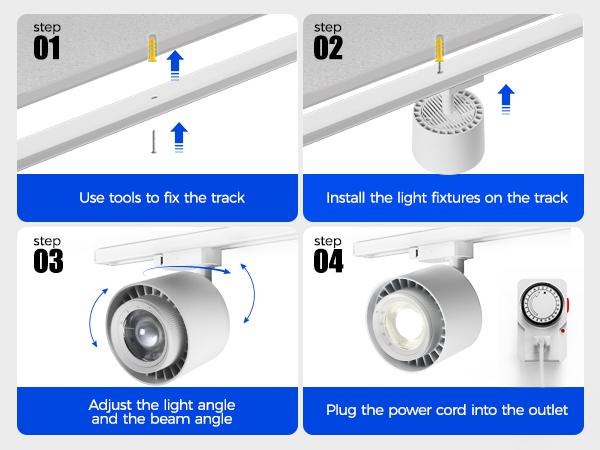 Barrina TR40c 3 x 40W LED Grow Lights 5000K | Full Spectrum, Ceiling Track & Timer | TR40c