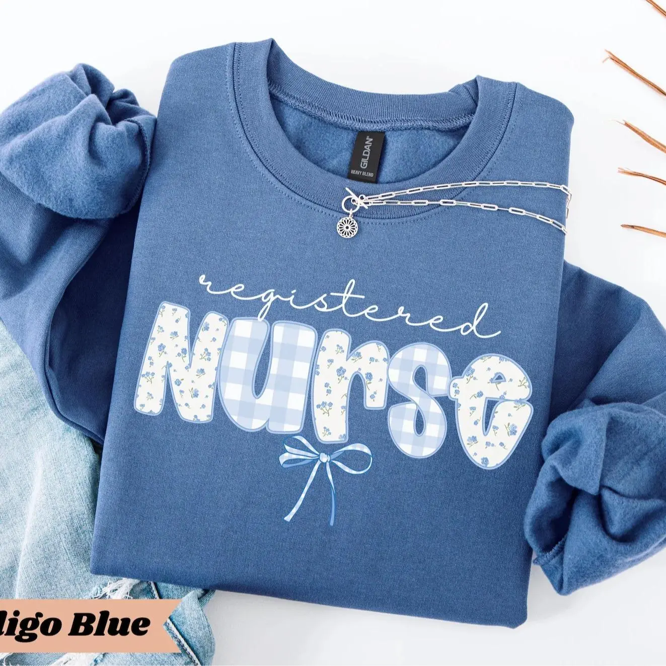 Registered Nurse Shirt or Sweatshirt, RN Graduation Gift, Cute Nurse T-Shirt, Floral RN Shirt, Gift For Nursing School Grad, Nurses Week