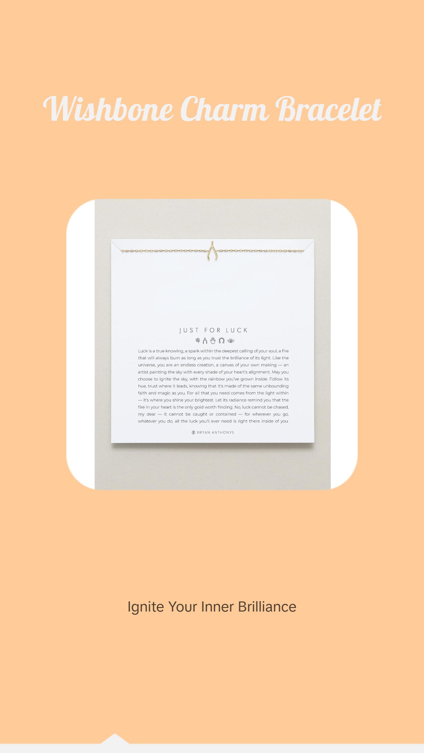 Just For Luck Wishbone Bracelet