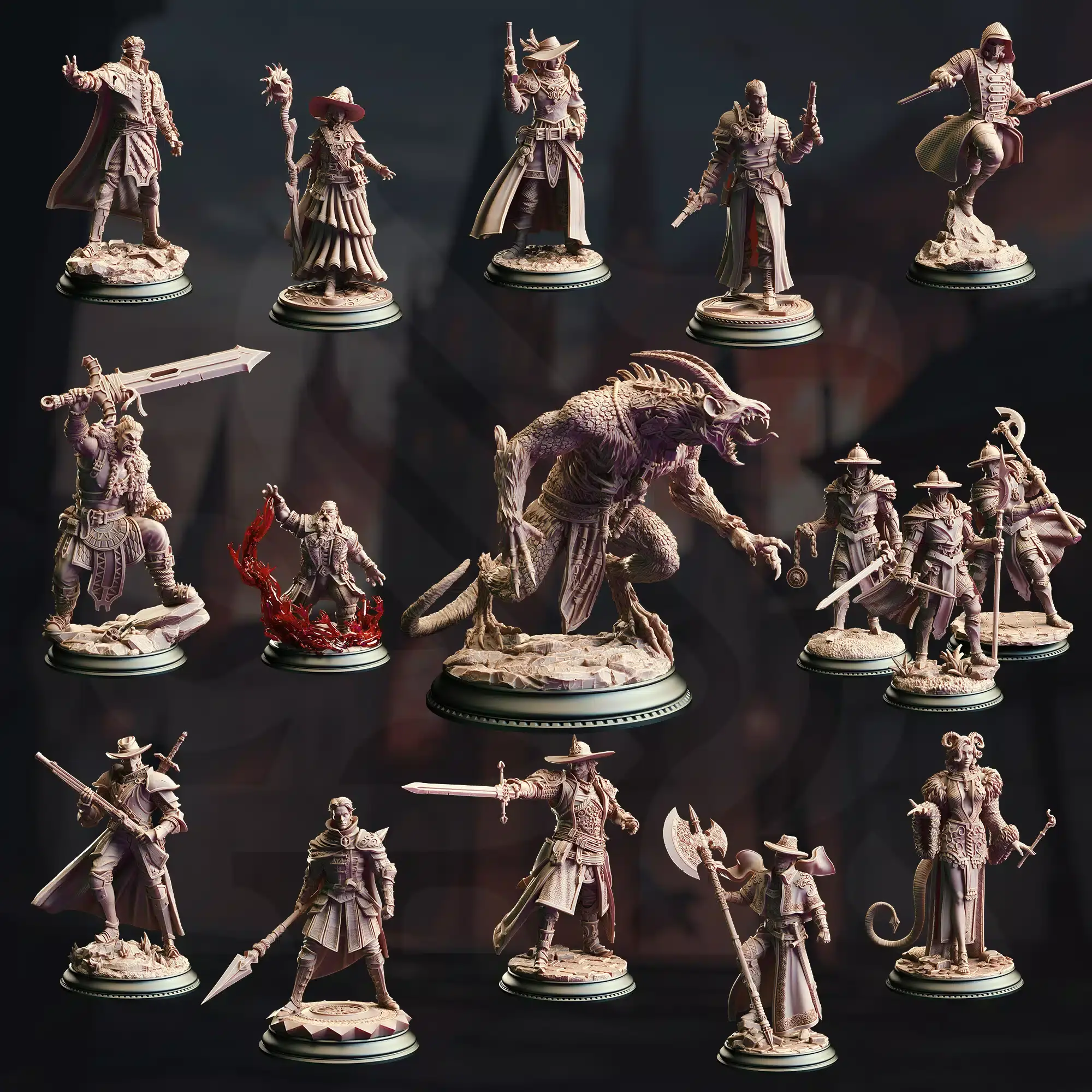 The Baldurian Inquisition March 2025 Release | Paintable 3D Resin Printed Miniature by DM Stash