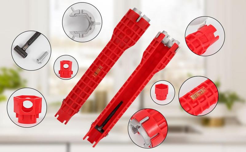 14-in-1 Multi-functional Wrench Faucet Sink Installer Tool for Toilets and Kitchens