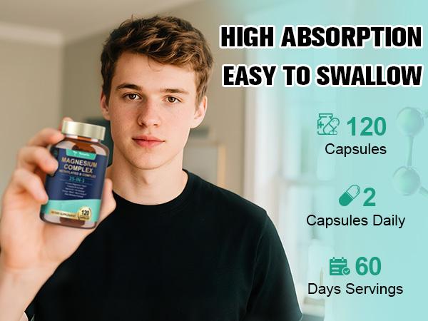 Totaria 25-in-1 Magnesium Complex with Methylated B Complex Magnesium Glycinate Citrate Malate Taurate Gluconate Aspartate Carbonate D3 K2, Magnesium Supplement for Relaxation Energy & Nerve, 120 Vegan Caps. #weeklydeals #TikTokShopBackToSchool Totaria 25-in-1 Magnesium Complex with Methylated B Complex Magnesium Glycinate Citrate Malate Taurate Gluconate Aspartate Carbonate D3 K2, Magnesium Supplement for Relaxation Energy & Nerve, 120 Vegan Caps. #weeklydeals #TikTokShopBackToSchool