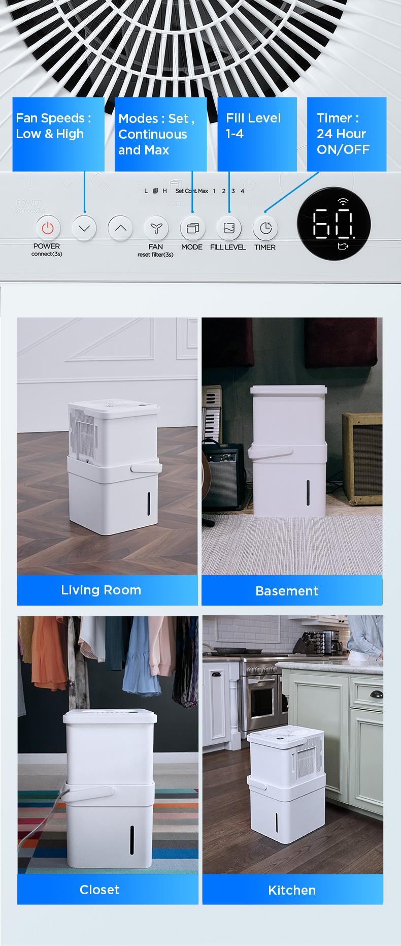 Midea Cube 20 Pint Dehumidifier for Basement and Rooms at Home, Smart Control, ENERGY STAR Efficient, Includes Drain Hose