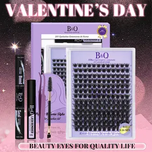 B&Q Classic Kit l B02,B03,B05 B19 B37 Lash kit,DIY Cateye Eyelashes Extension at Home Makeup Cosmetic Valentine Gif