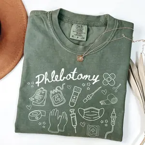 Phlebotomy Shirt Comfort Colors Phlebotomist Shirt Summer Venipuncturist Shirt CPT Phlebotomy Graduation Gift Phlebotomy Tech Tee