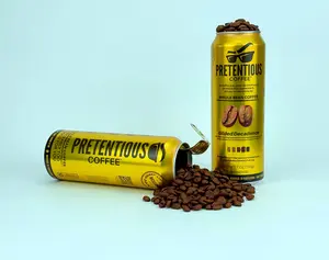 Pretentious Coffee - Gilded Decadence - Single can - Medium/Dark Roast Coffee - Whole Bean or Ground- Limited Reserve- Cocoa/Caramel flavor notes