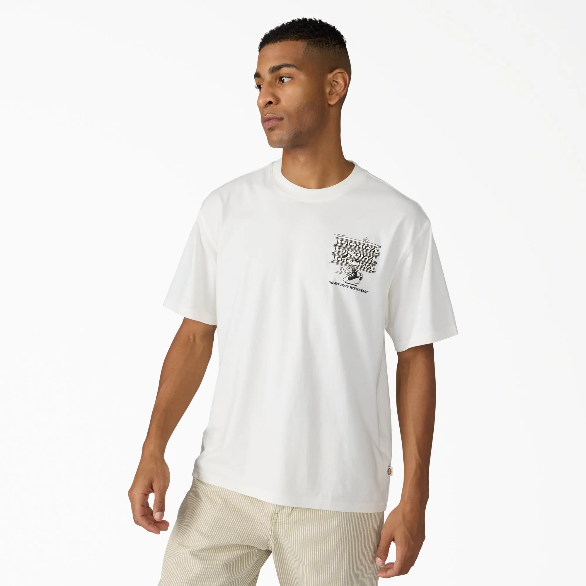 Dickies Lynndyl Graphic T-Shirt, Graphic Print Brushed Flannel, Workwear Casual Layering Style Breathable Classic