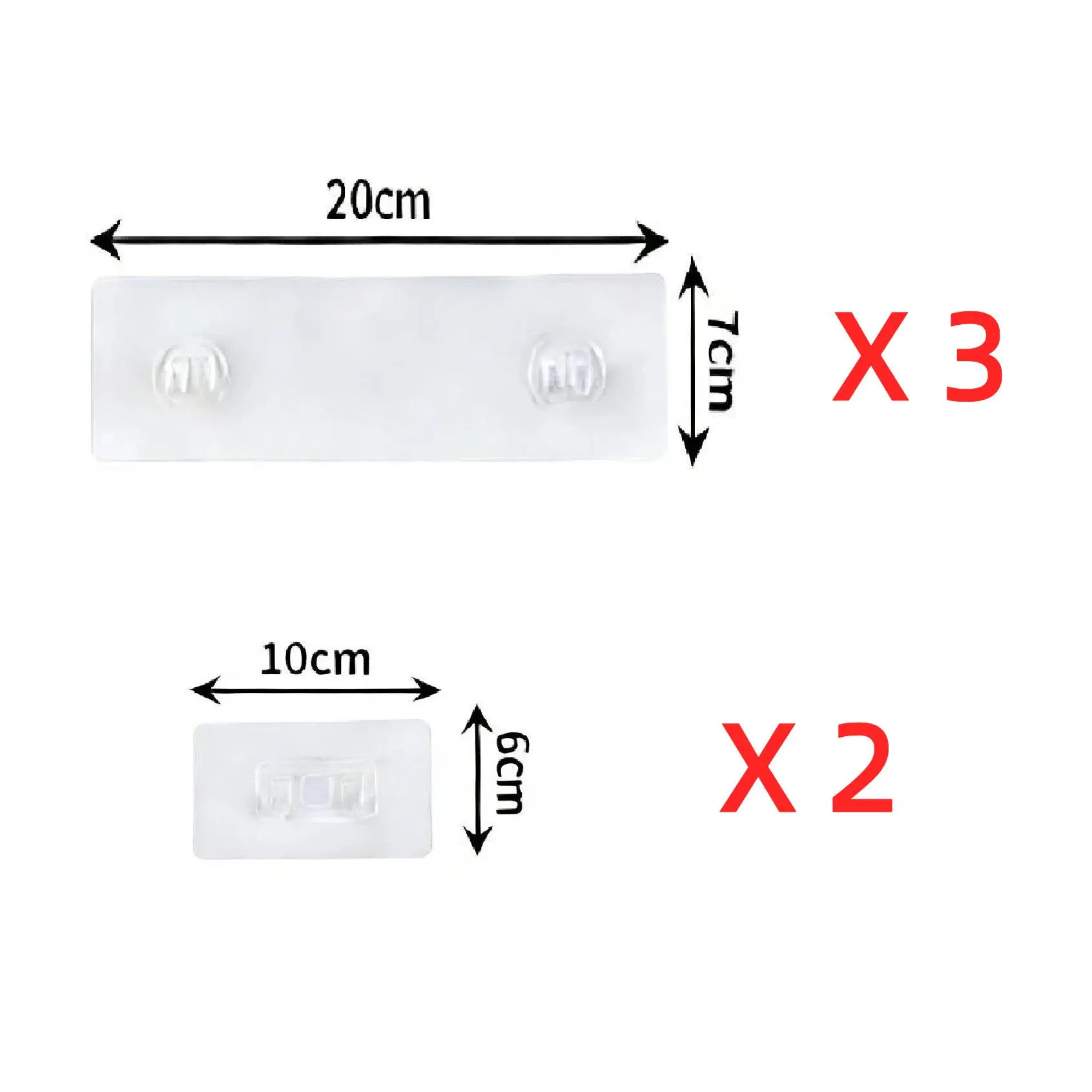 5 Pack Clear Adhesive Hooks, Large & Small Transparent Wall Hooks, Strong Sticky Hooks No Drill Waterproof Removable Hooks for Bathroom Kitchen Home Storage sohochic