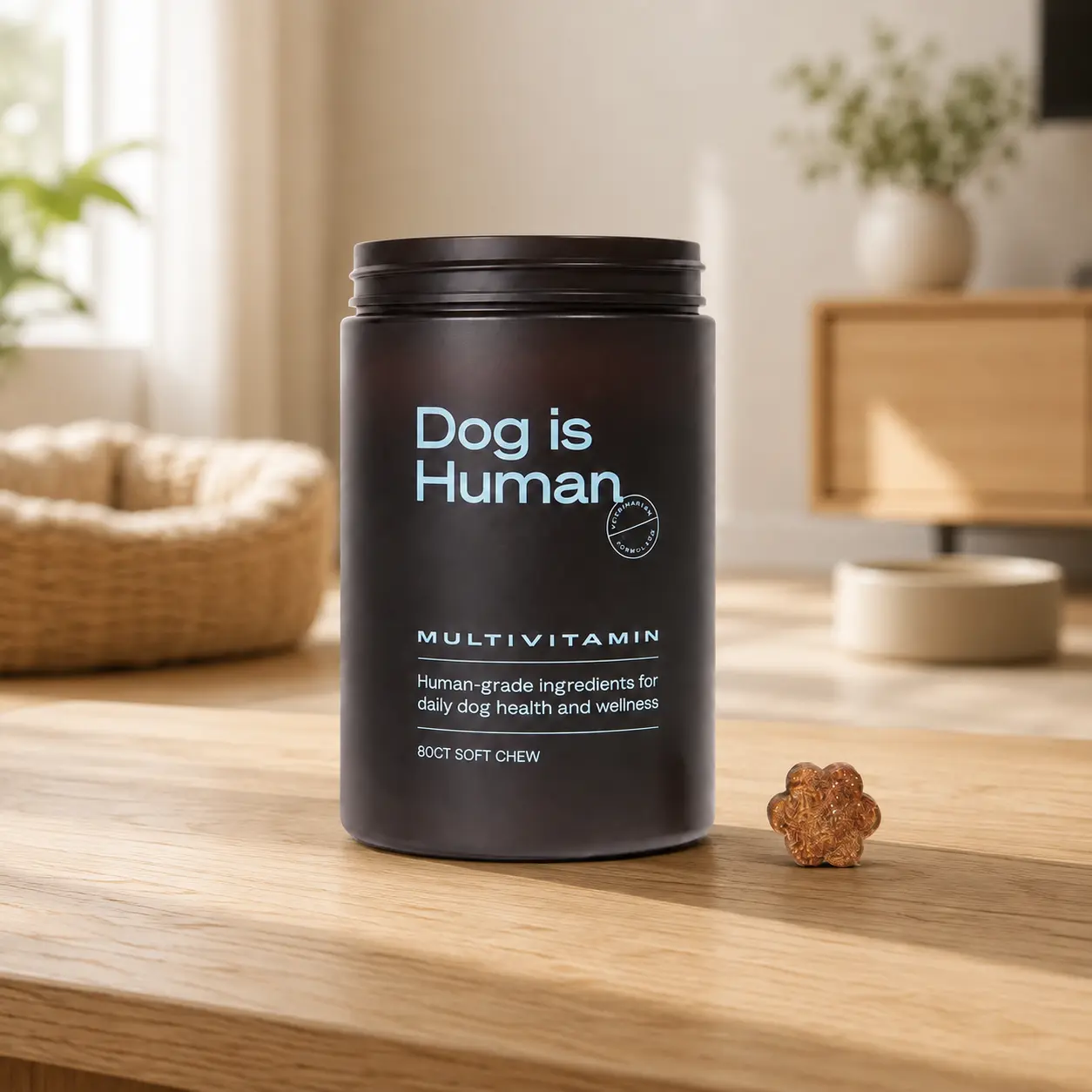 Dog Multivitamin Chicken-Flavor Soft Chews, Daily Health Supplement for All Dog Breeds
