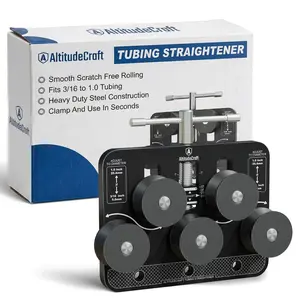 AltitudeCraft Tubing Straightener – Dual-Roller Mechanism with Precision Bearings & Acetal Rollers, Built for 3/16"–1" Tubing. Robust, Compact, Versatile, Mounting-Ready, Withstands Daily Use Heavy Duty Industrial