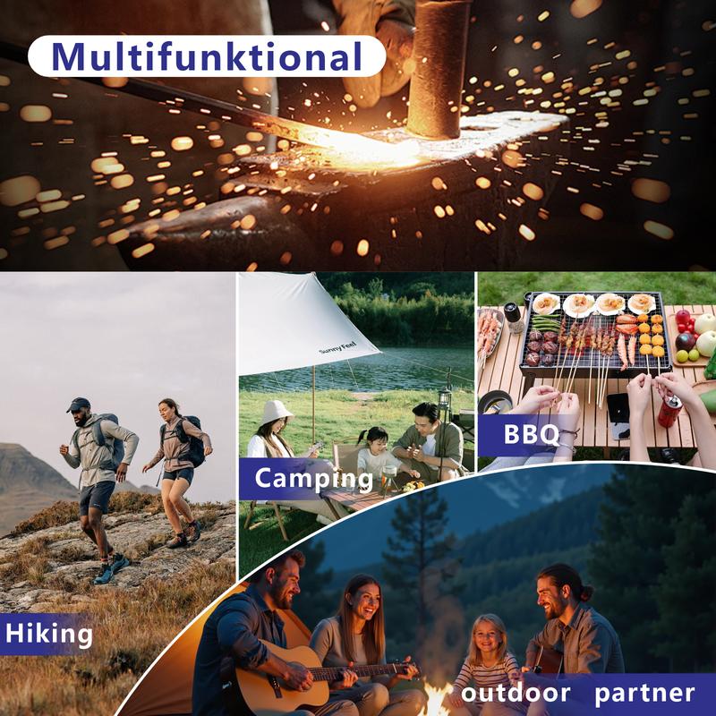 10-Inch Forged Camping Knife (with Sheath) – Stainless Steel Boning & Butcher Knife, Multipurpose Meat-Cutting Knife for Kitchen, Camping & Outdoor BBQ