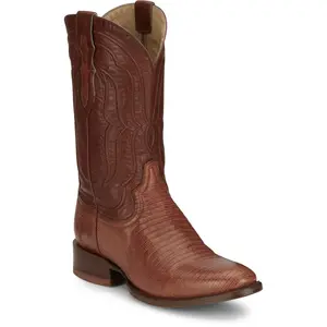 Tony Lama Mens Kirtland 12in Western Cognac Lizard Cowboy Boots 9 EE