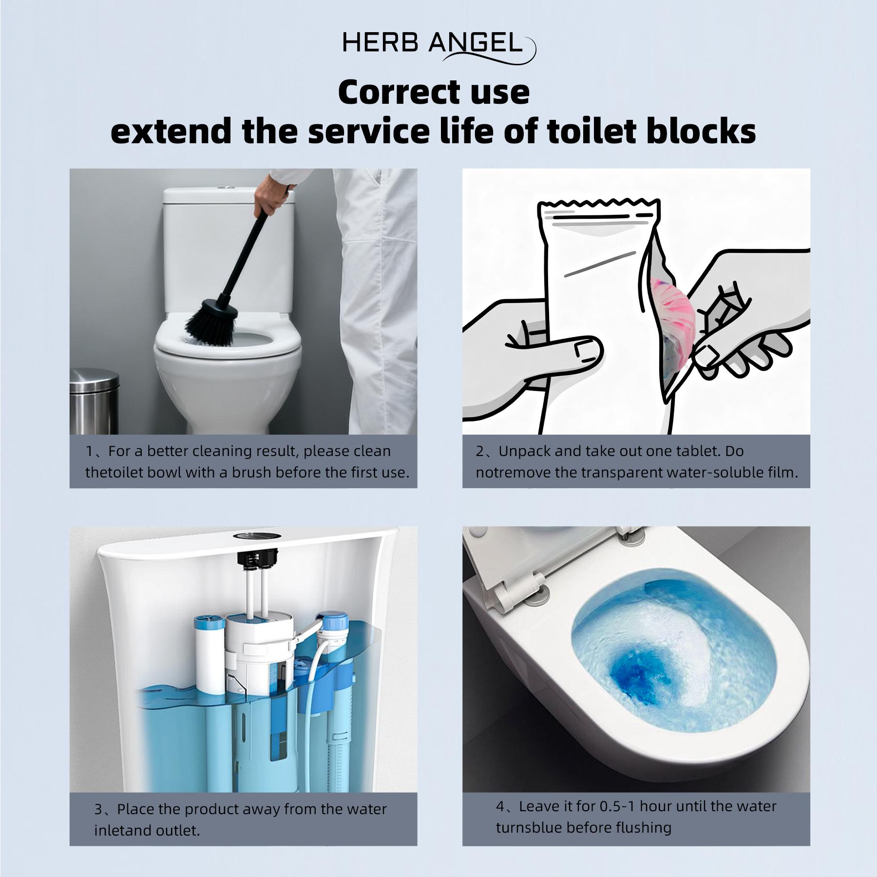 Dual Color & Dual Effect Automatic Toilet Bowl Cleaners Tablets （home essentials） 12 24 32 40 Pack Effective Cleaning Solution