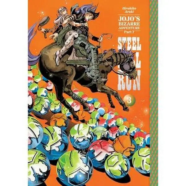 Jojo's Bizarre Adventure: Part 7-Steel Ball Run Vol. 3 Hirohiko Araki Hardcover Shonen Jump Manga Book - Johnny, Gyro, Heroic Joestar Family, Outlandish Characters, Frenetic Battles, Wild Humor, English Edition
