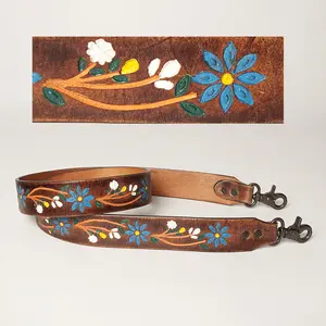 American Darling Hand Tooled Genuine Leather Crossbody Handle Strap for Bags Phone Keychain Wallet Purse Clutch Cellphone