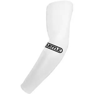 Battle Sports Adult Performance Football Full Arm Sleeves - White/Black