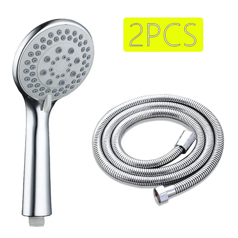 Handheld Shower Head Kit, Handheld Shower Combo, Showerhead Combo, with 5-mode High-pressure Spray and 1.5M Flexible Hose, Adjustable Rainfall/massage/spray Settings, Suitable for Family Bathroom Use, Suitable for Adults, Pets and Daily Cleaning Needs